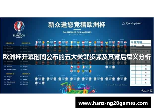欧洲杯开幕时间公布的五大关键步骤及其背后意义分析